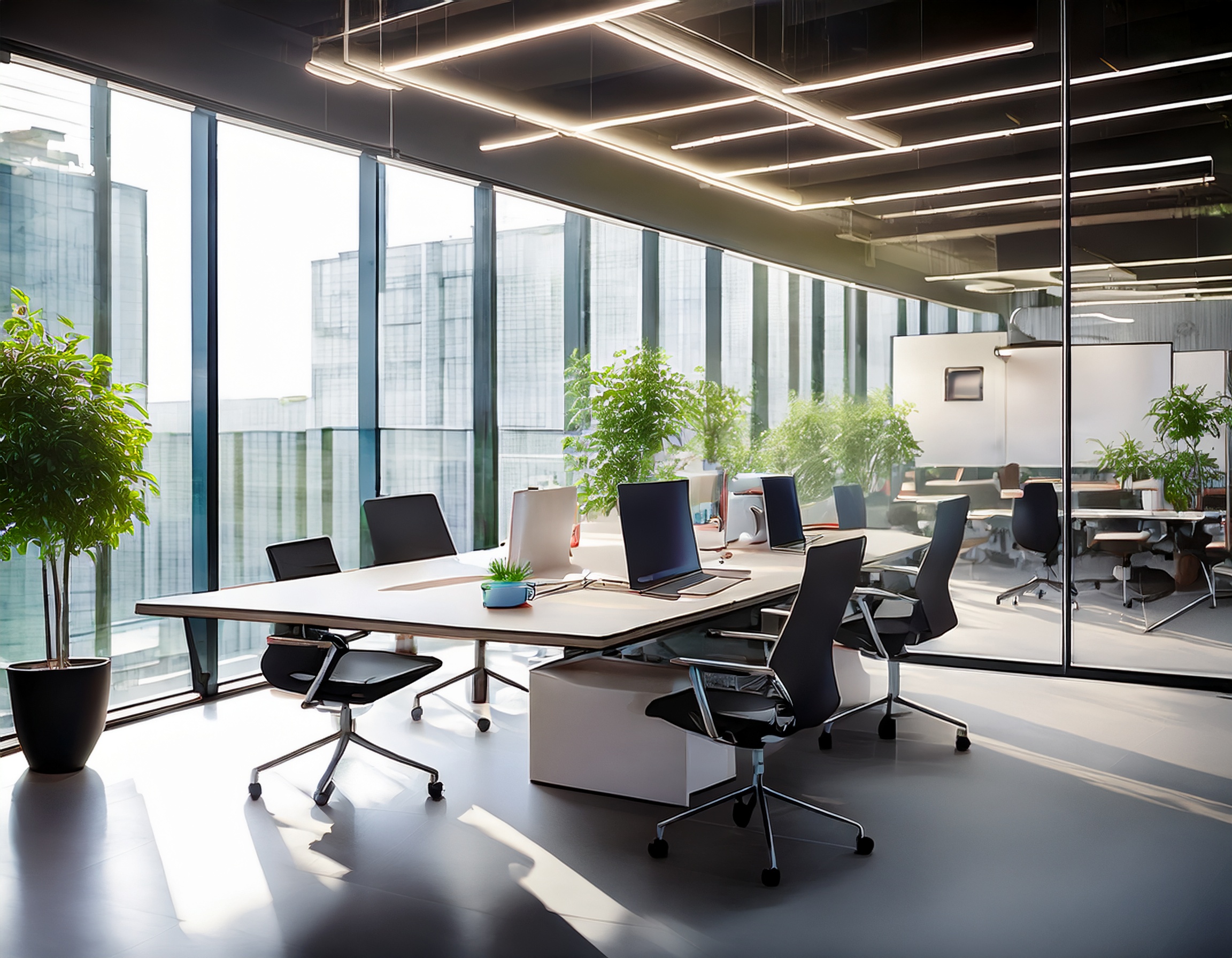 Freundliches Treffen zwischen Berater und Kunden in einem modernen Büroumfeld